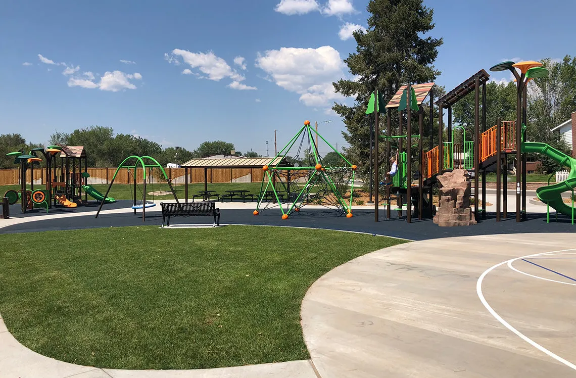 Rubber surface for playground at Chase Park